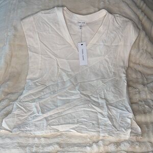 NWT Tribal Women's Short Sleeve Cream Petite XS